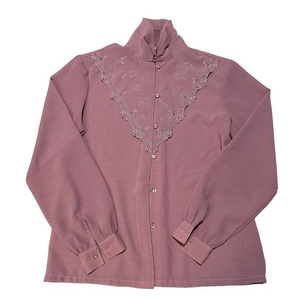 VINTAGE CEO WOMANS DUSTY‎ PINK TOP SIZE 10 | i1